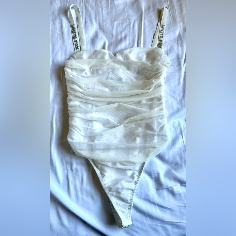 White Fox Hang On To Love Bodysuit White